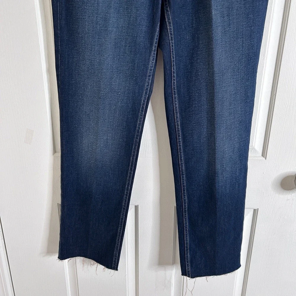 $295 L'agence Milina Low Rise Stovepipe Jeans Grainger size 28 NWT Raw Hem